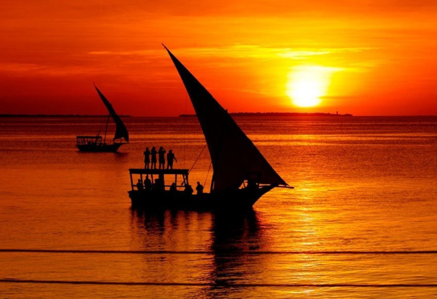 Zanzibar dhow at sunset